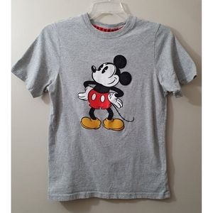 Walt Disney's Mickey Mouse Short Sleeve T-Shirt, Gray, 90% Cotton, Youth 14/16